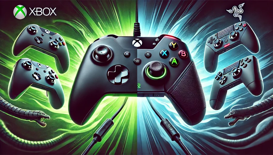 Xbox Controller and Razer Wolverine V3